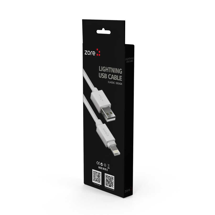 Zore Z-38 Lightning Kablo Beyaz