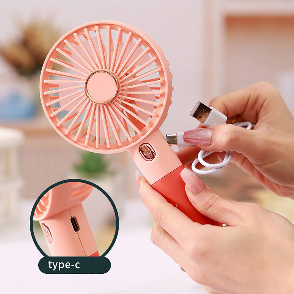 Zore ZB122 Mini Vantilatör Portatif Soğutucu Fan Pembe