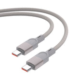 Zore ZR-44 Type-C to Type-C PD 100W Örgü Tasarımlı Hızlı Şarj Özellikli Data ve Şarj Kablosu 1M Gri
