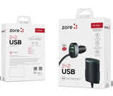 Zore ZR-C502 2+2 Araç Şarj Seti Siyah