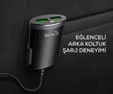 Zore ZR-C502 2+2 Araç Şarj Seti Siyah