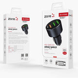 Zore ZR-C703Q Micro 2 in 1 Araç Şarj Seti Siyah
