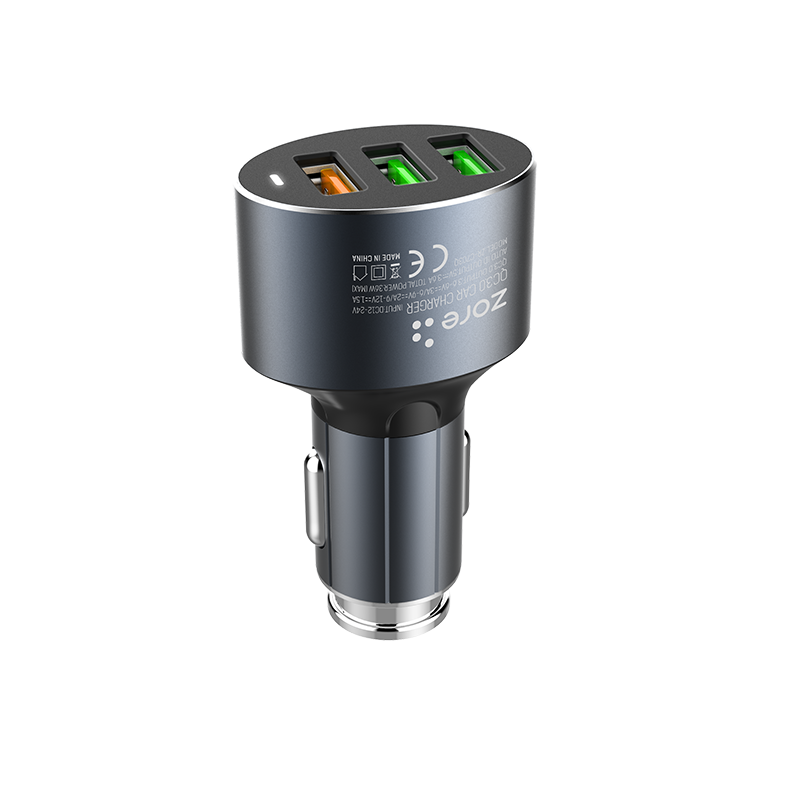 Zore ZR-C703Q Micro 2 in 1 Araç Şarj Seti Siyah