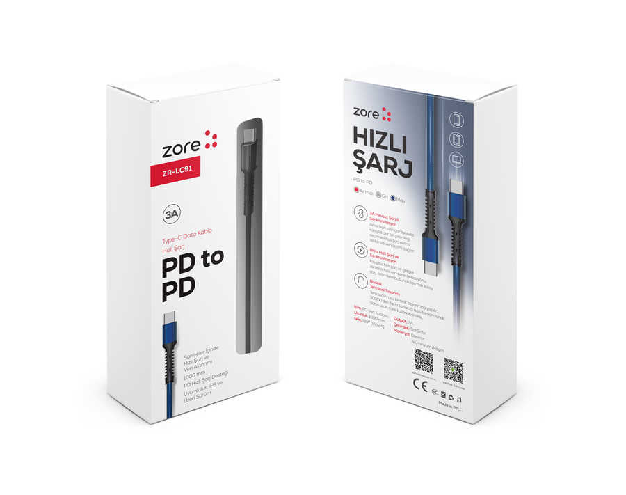 Zore ZR-LC91 PD to PD Kablo Mavi