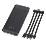 Zore ZR-PW01 Type-C - Micro - Lightning Led Göstergeli Taşınabilir Powerbank 10000 mAh Siyah