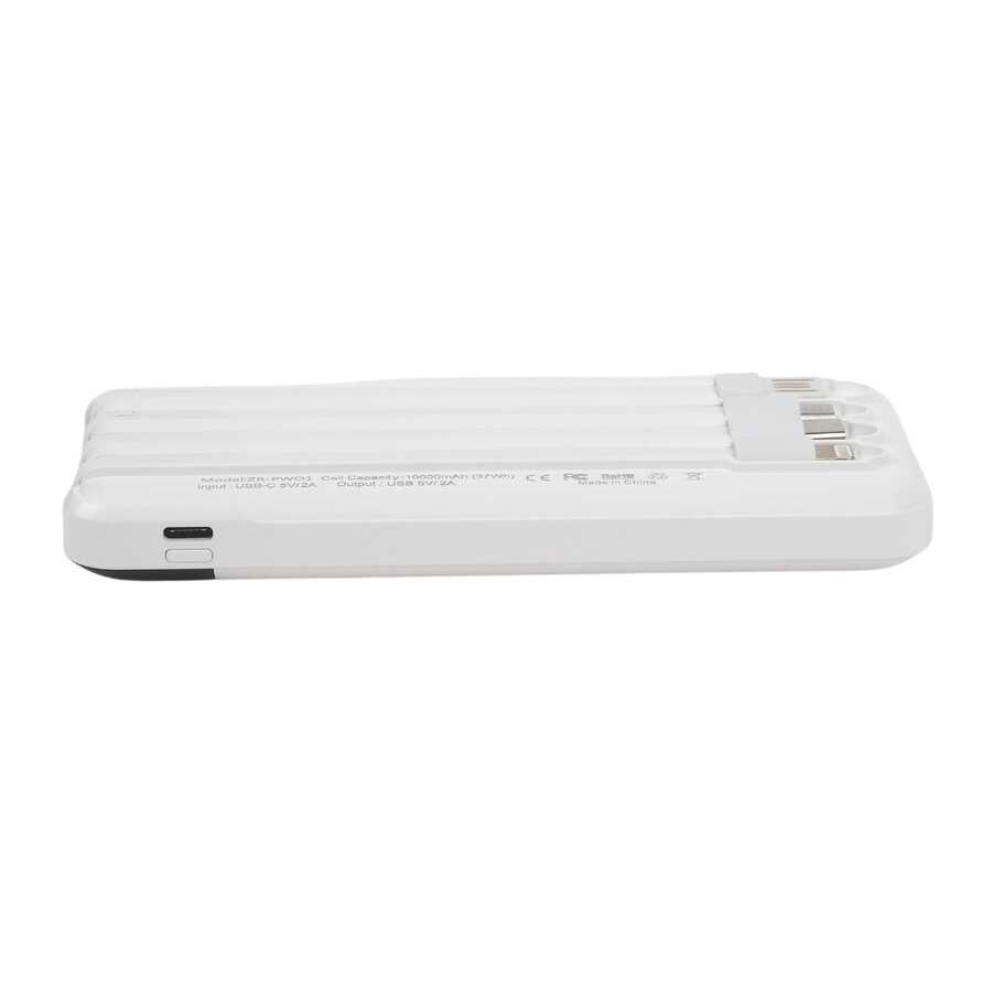 Zore ZR-PW01 Type-C - Micro - Lightning Led Göstergeli Taşınabilir Powerbank 10000 mAh Siyah