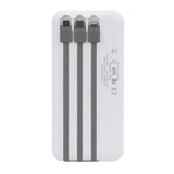 Zore ZR-PW02 Type-C - Micro - Lightning Led Göstergeli Taşınabilir Powerbank 10000 mAh Beyaz