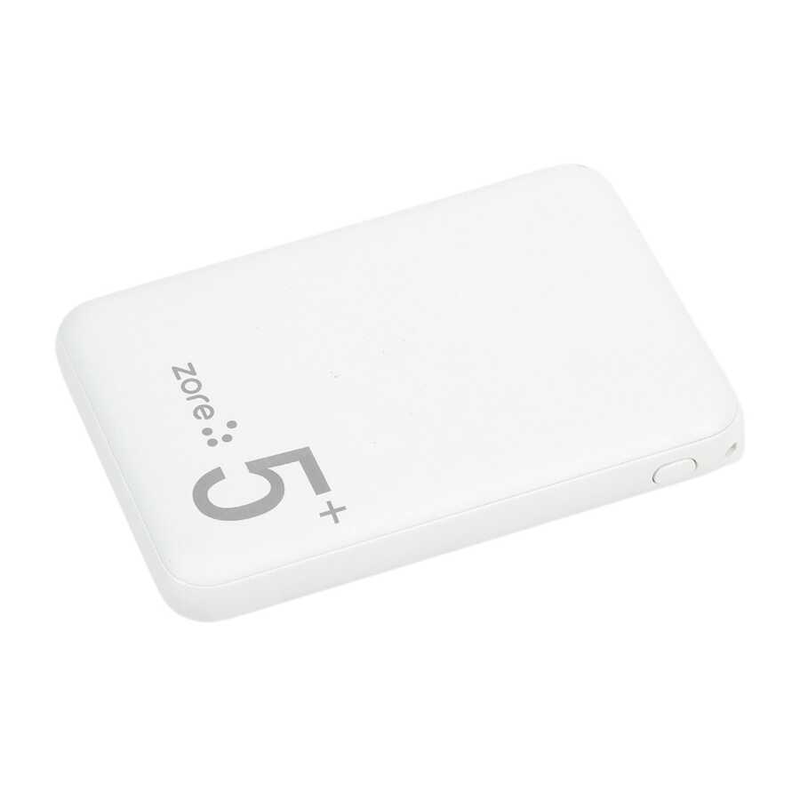 Zore ZR-PW04 Led Işıklı Taşınabilir Powerbank 5000 mAh Siyah