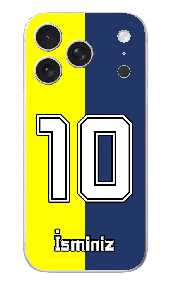 Taraftar Kılıfı Parçalı Sarı Lacivert