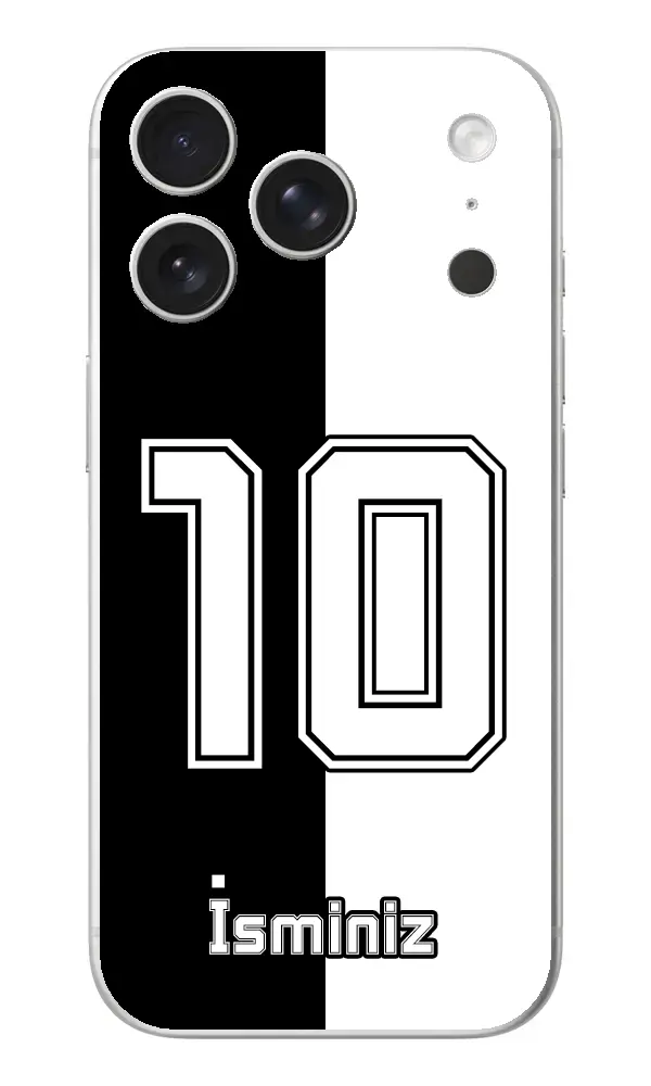 Taraftar Kılıfı Parçalı Siyah Beyaz