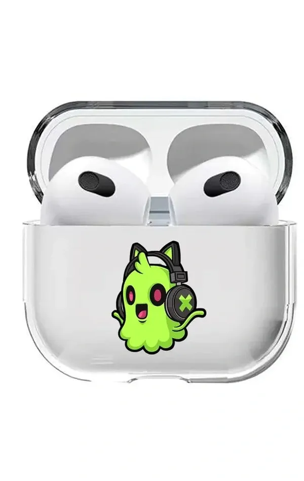 AirPods 3. Nesil Şeffaf Kılıf Cute Ghost