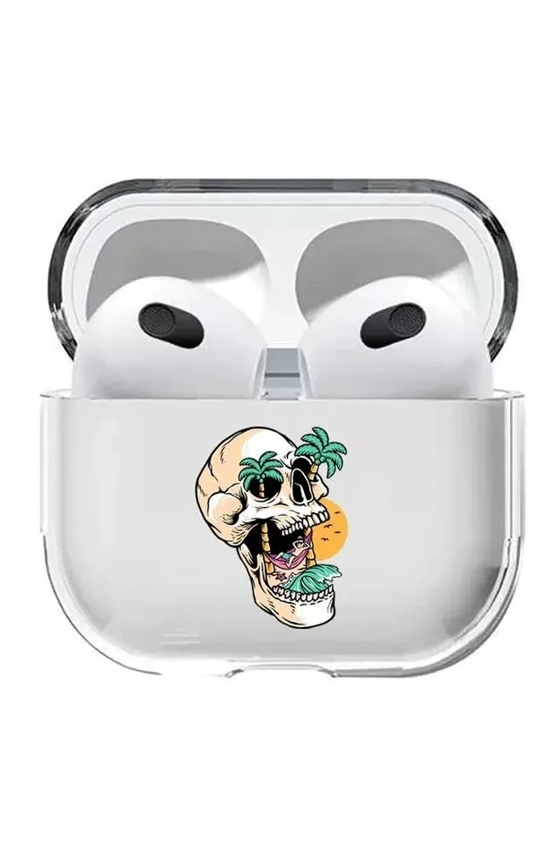 AirPods 3. Nesil Şeffaf Kılıf Kurukafa