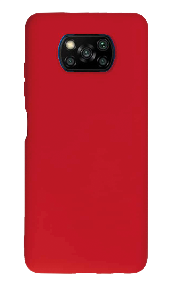 Xiaomi Poco X3 Pro Kılıf Tasarla Lansman Dokulu Kapak Kırmızı