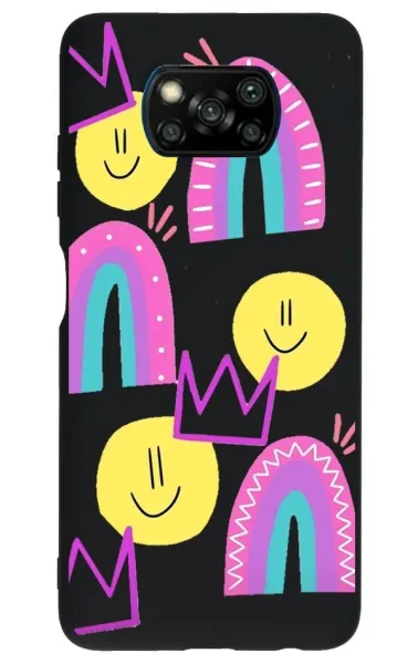 Xiaomi Poco X3 NFC Lansman Kılıf - Smile Siyah