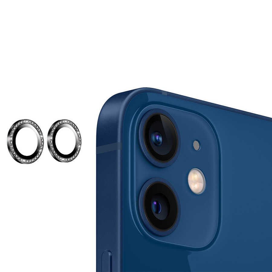 Apple iPhone 11 CL-06 Taşlı Kamera Lens Koruyucu