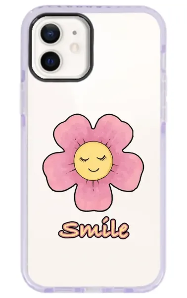 iPhone 12 Impact Case - Smile 2 Lila