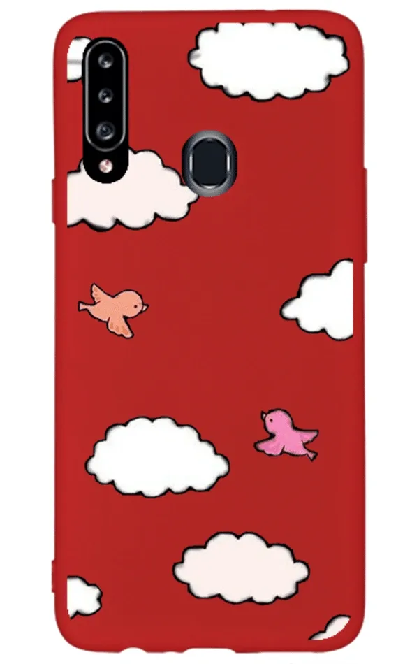 Samsung A20s Lansman Kılıf - Kuş Kırmızı