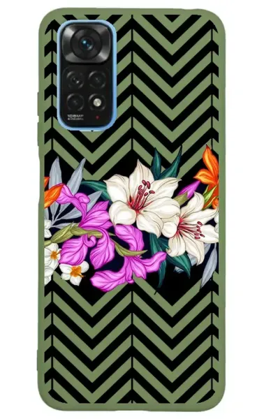 Xiaomi Redmi Note 11 Pro 5G Lansman Kılıf - Çiçek Yeşil