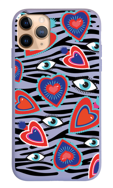 iPhone 11 Pro Lansman Kılıf - Eye Of The Heart Lila
