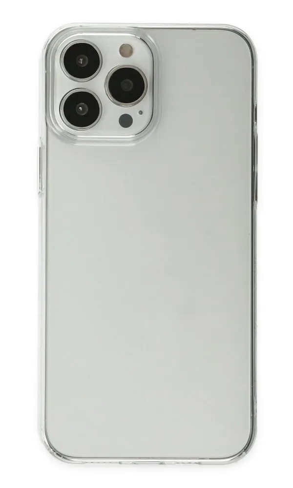 iPhone 15 Pro Kılıf Pc Sert Şeffaf Kapak 01 - Şeffaf