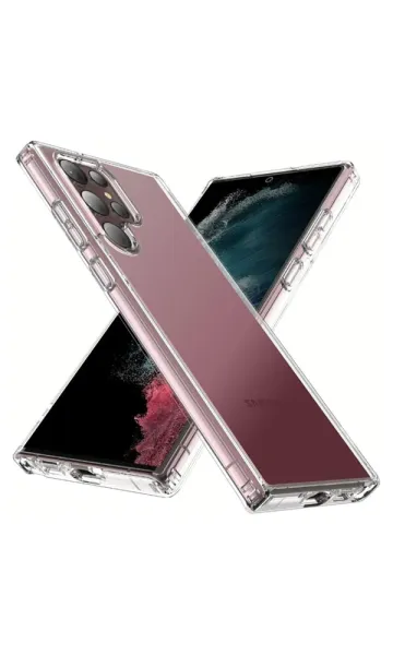 Samsung Galaxy S23 Ultra Kılıf Pc Sert Şeffaf Kapak