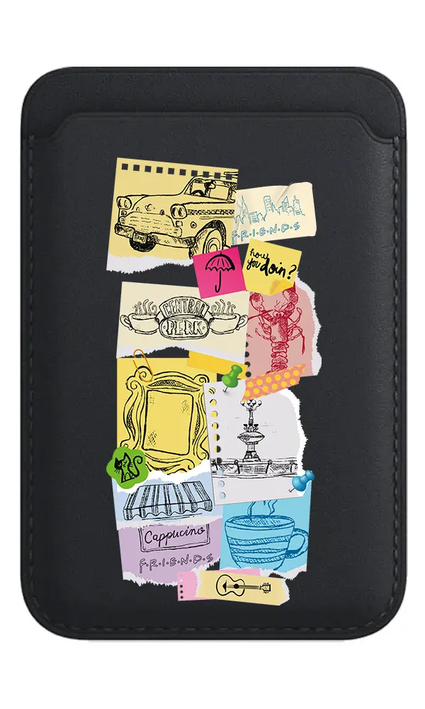 Friends Paper Collage - Magsafe Cüzdan