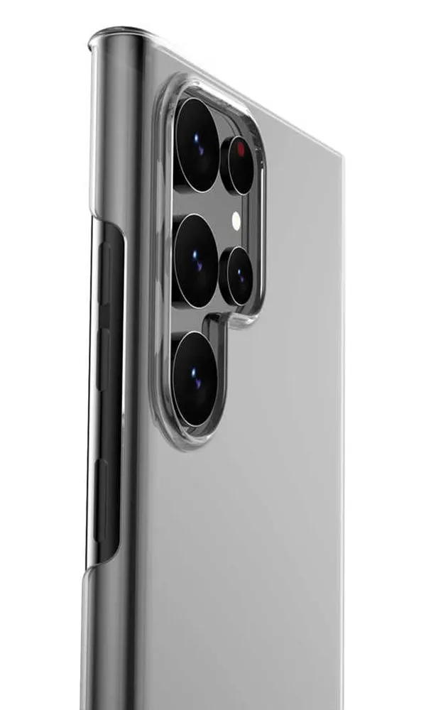 Samsung Galaxy S22 Ultra Kılıf Pc Sert Şeffaf Kapak 01 - Şeffaf