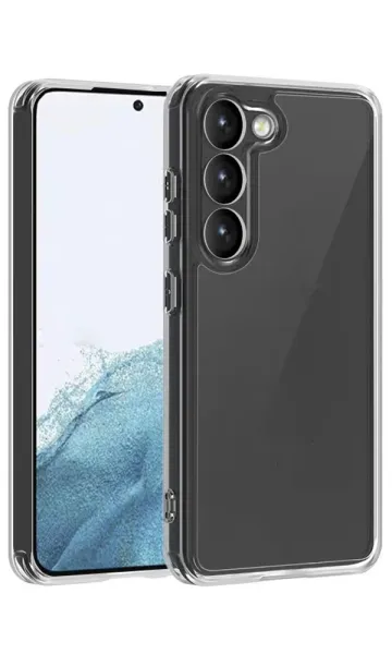 Samsung Galaxy S22 Kılıf Pc Sert Şeffaf Kapak 01 - Şeffaf