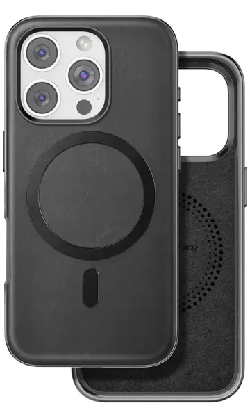 iPhone 16 Pro Kılıf Venco Puskas Suni Deri Magsafe Şarj Özellikli Kapak