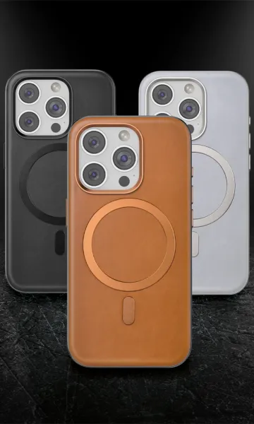 iPhone 16 Pro Max Kılıf Venco Puskas Suni Deri Magsafe Şarj Özellikli Kapak