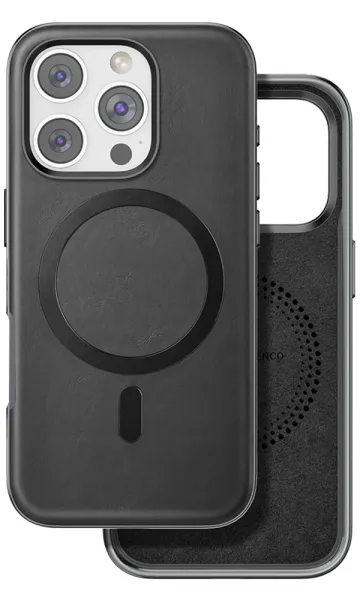 iPhone 16 Pro Max Kılıf Venco Puskas Suni Deri Magsafe Şarj Özellikli Kapak