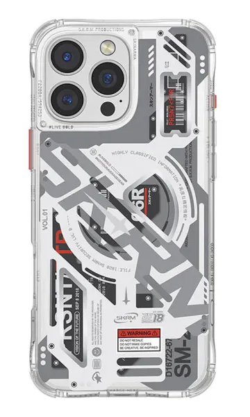 iPhone 16 Pro Kılıf Magsafe Şarj Özellikli Katmanlı Makine Temalı SkinArma Ekho Kapak