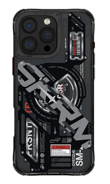 iPhone 16 Pro Max Kılıf Magsafe Şarj Özellikli Katmanlı Makine Temalı SkinArma Ekho Kapak