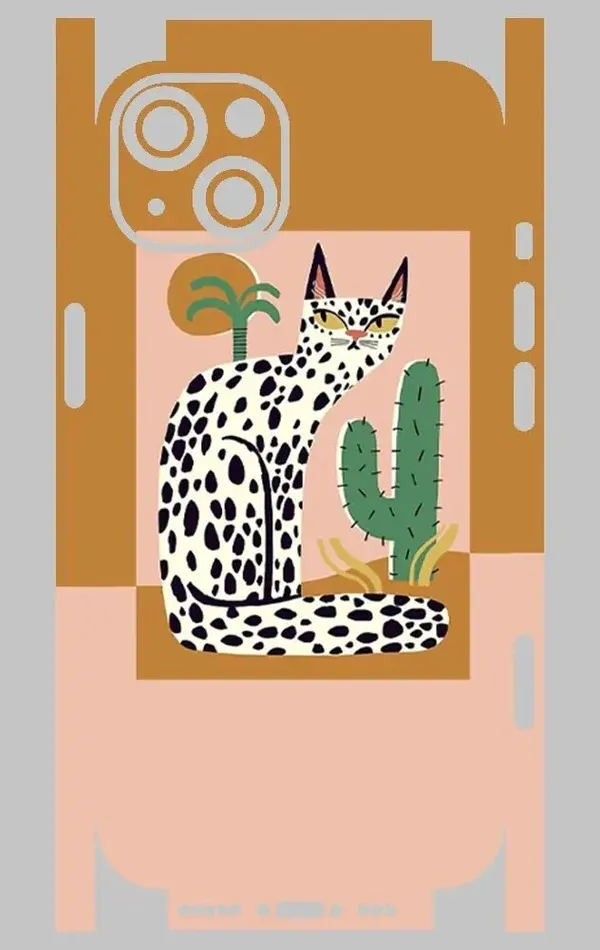 iPhone 13 Telefon Kaplama - White Cats