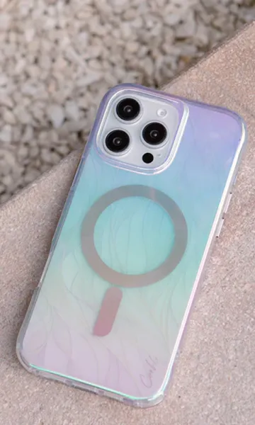 iPhone 16 Pro Max Kılıf Magsafe Şarj Özellikli Holografik Şeffaf Arka Yüzey Coehl Willow Kapak