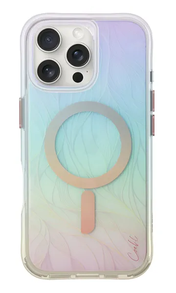 iPhone 16 Pro Max Kılıf Magsafe Şarj Özellikli Holografik Şeffaf Arka Yüzey Coehl Willow Kapak