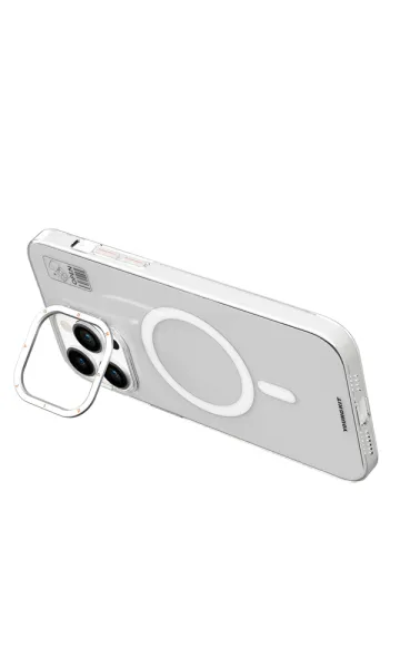 iPhone 15 Pro Max Kılıf Magsafe Şarj Özellikli Standlı YoungKit Hermit Bracket Serisi Kapak