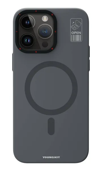 iPhone 15 Pro Max Kılıf Magsafe Şarj Özellikli Standlı YoungKit Hermit Bracket Serisi Kapak