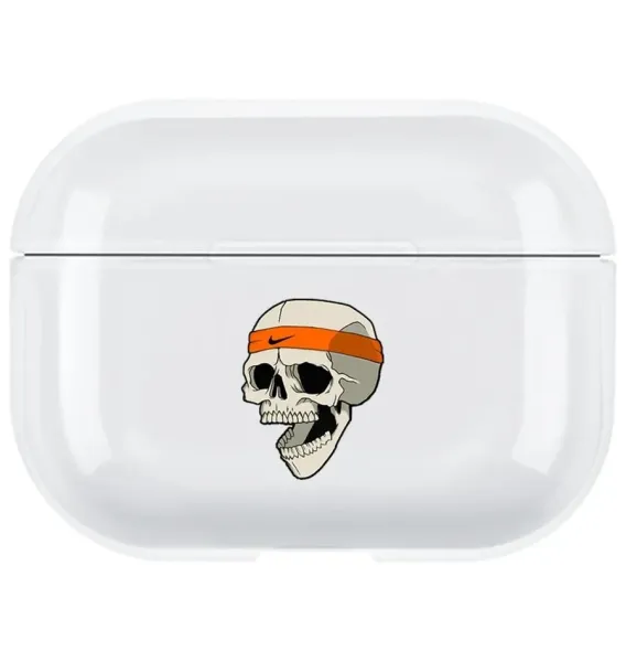 AirPods Pro Şeffaf Kılıf - Nike Scull