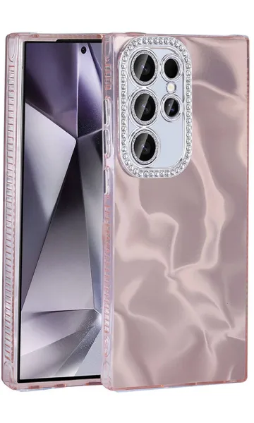 Samsung S24 Ultra Kılıf Airbagli Parlak Taş Detay Tasarımlı Esila Kapak