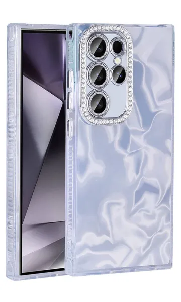 Samsung S24 Ultra Kılıf Airbagli Parlak Taş Detay Tasarımlı Esila Kapak
