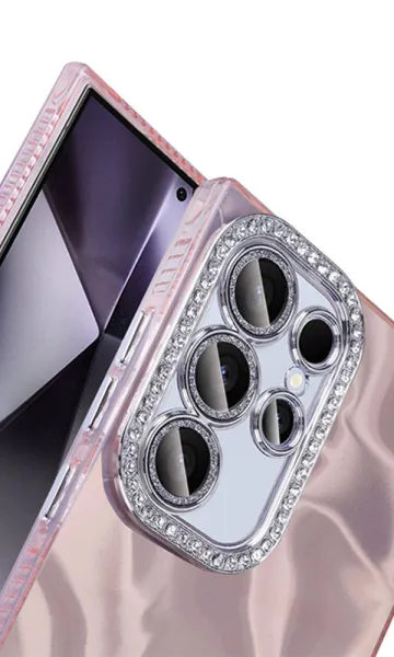 Samsung S23 Ultra Kılıf Airbagli Parlak Taş Detay Tasarımlı Esila Kapak