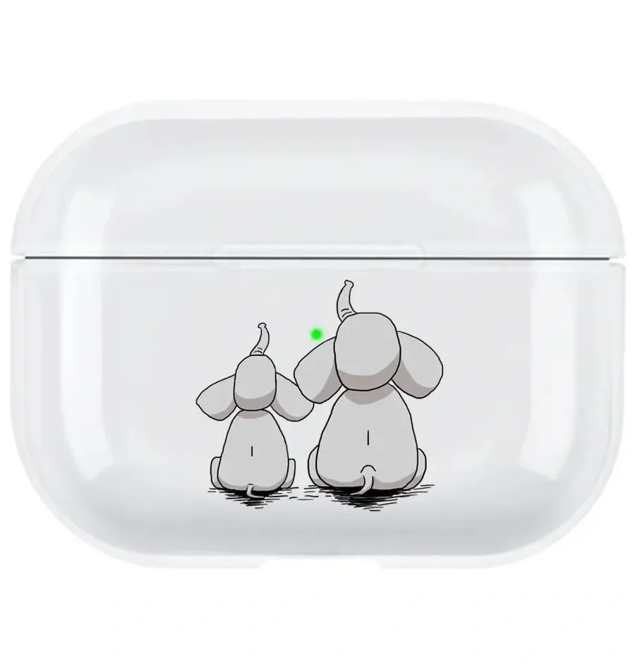 AirPods Pro Şeffaf Kılıf Elephants