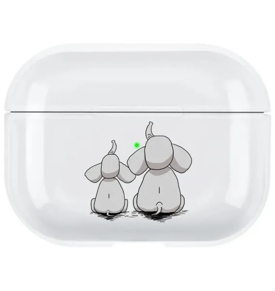 AirPods Pro Şeffaf Kılıf Elephants