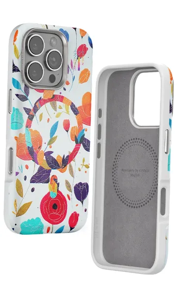 iPhone 16 Pro Max Kılıf ONEGIF Flower Series Magsafe Kapak