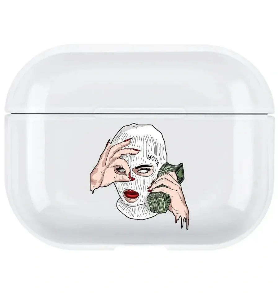 AirPods Pro Şeffaf Kılıf Gangsta Girl