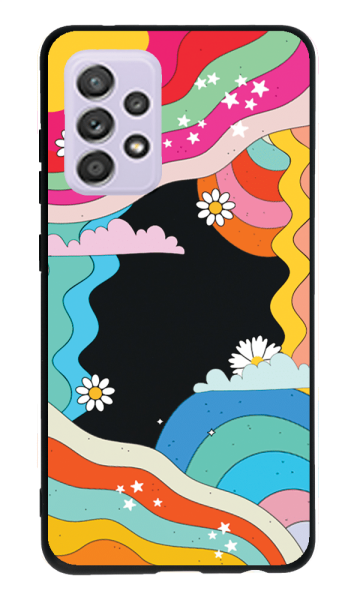 Samsung Galaxy A52 Lansman Kılıf - Colors Siyah