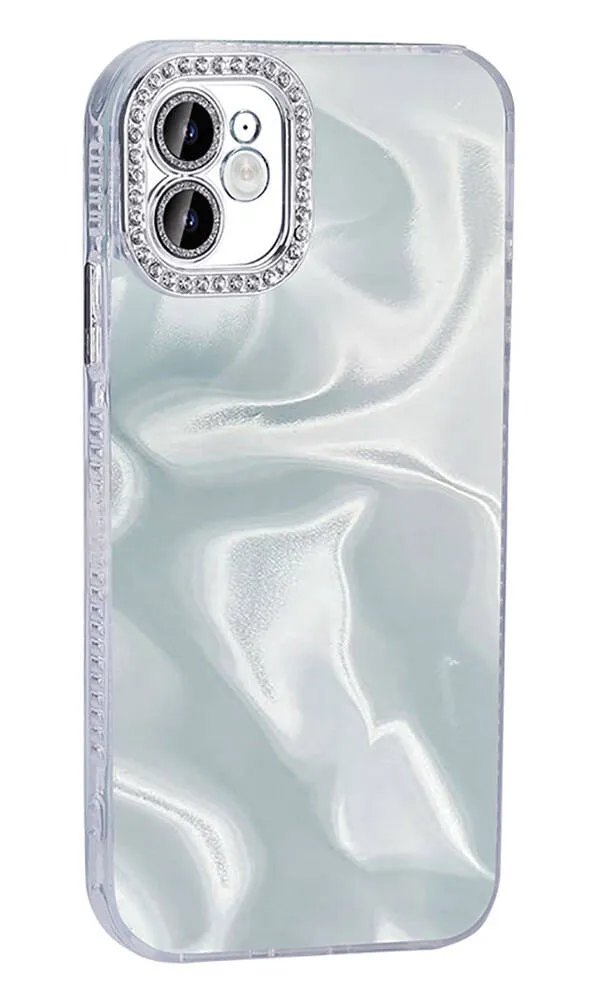 iPhone 12 Kılıf Airbagli Parlak Taş Detay Tasarımlı Esila Kapak