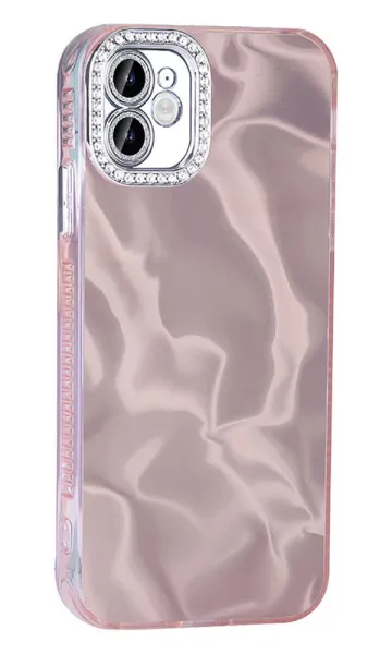 iPhone 12 Kılıf Airbagli Parlak Taş Detay Tasarımlı Esila Kapak