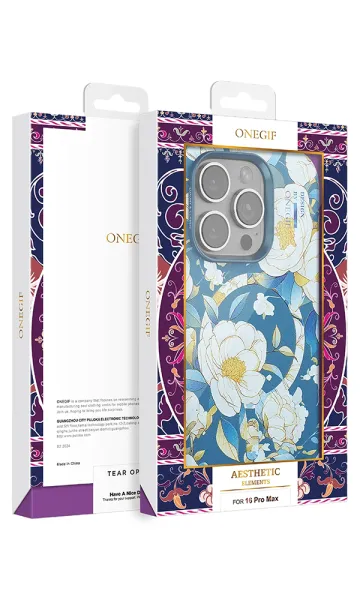 Apple iPhone 13 - iPhone 14 Uyumlu Kılıf ONEGIF Flower Series Magsafe Kapak